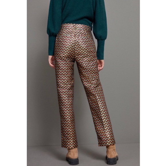 Anthropologie Metallic Patterned Trousers - Picture 7 of 12